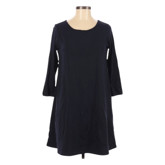 Susana Monaco Dresses & Skirts - Susana Monaco Black Dress Size M Scoop Neck 3/4 Sleeve Knee Length Stretch